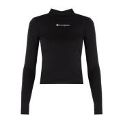 Minimalistische Stijl Golf Hals Blouse Champion , Black , Dames