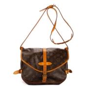 Pre-owned Canvas shoulder-bags Louis Vuitton Vintage , Brown , Dames