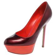 Pre-owned Leather heels Sergio Rossi Pre-owned , Red , Dames