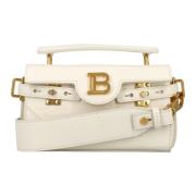 Crème Monogram Crossbody Tas Balmain , Beige , Dames