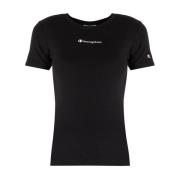 Minimalistische Elegante T-shirt Champion , Black , Dames