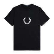 Laurel Wreath Grafisch T-shirt Fred Perry , Black , Heren