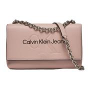 Gevormde Flap Omvormbare Tas Calvin Klein Jeans , Pink , Dames