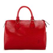 Pre-owned Leather handbags Louis Vuitton Vintage , Red , Dames