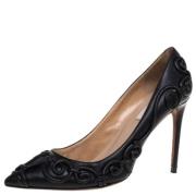 Pre-owned Leather heels Valentino Vintage , Black , Dames