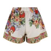 Multikleur Shorts met Witte Print Etro , Multicolor , Dames