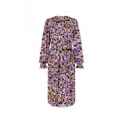 Bloemen Midi Jurk met Afneembare Riem Fabienne Chapot , Purple , Dames