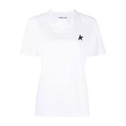 Logo-Print Korte Mouwen T-Shirt Golden Goose , White , Dames