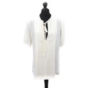 Pre-owned Silk tops Hermès Vintage , White , Dames