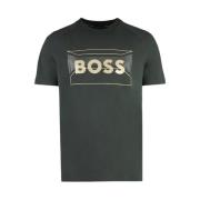 Katoenen T-shirt Boss , Green , Heren