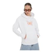 Butterfly Logo Hoodie Tommy Jeans , White , Dames