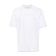 T-shirts en Polos - Girocollo M/L Brunello Cucinelli , White , Heren