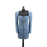 Pre-owned Cotton dresses Balmain Pre-owned , Blue , Dames