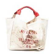 Pre-owned Canvas shoulder-bags Valentino Vintage , Beige , Dames