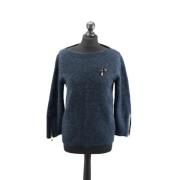 Pre-owned Wool tops Louis Vuitton Vintage , Blue , Dames