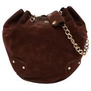 Pre-owned Suede shoulder-bags Burberry Vintage , Brown , Dames