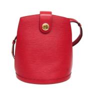 Pre-owned Leather shoppers Louis Vuitton Vintage , Red , Dames