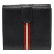 Pre-owned Leather wallets Bally Pre-owned , Black , Dames