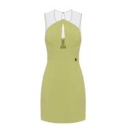 Mini-jurk met tule schouders Elisabetta Franchi , Green , Dames