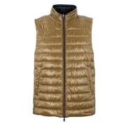 Omkeerbare gewatteerde mouwloze vest met hoge kraag Herno , Brown , He...