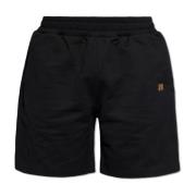 Shorts with application Palm Angels , Black , Heren