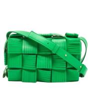Pre-owned Leather shoulder-bags Bottega Veneta Vintage , Green , Dames