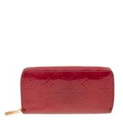 Pre-owned Leather wallets Louis Vuitton Vintage , Red , Dames