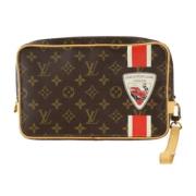 Pre-owned Canvas clutches Louis Vuitton Vintage , Brown , Dames