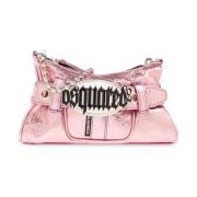 Schoudertas met logo Dsquared2 , Pink , Dames