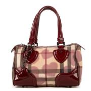 Pre-owned Canvas handbags Burberry Vintage , Red , Dames