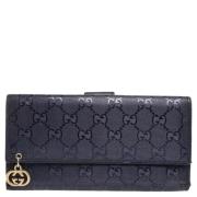 Pre-owned Coated canvas wallets Gucci Vintage , Blue , Dames
