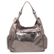 Pre-owned Leather shoulder-bags Versace Pre-owned , Gray , Dames