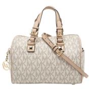 Pre-owned Coated canvas handbags Michael Kors Pre-owned , White , Dame...