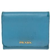 Pre-owned Leather wallets Prada Vintage , Blue , Dames