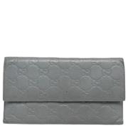Pre-owned Leather wallets Gucci Vintage , Gray , Dames