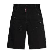 Grijze Surfer Shorts met Zilveren Applicaties Dsquared2 , Black , Here...