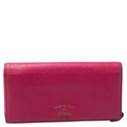 Pre-owned Leather wallets Gucci Vintage , Pink , Dames