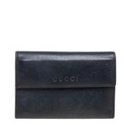 Pre-owned Leather wallets Gucci Vintage , Black , Dames