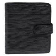 Pre-owned Leather wallets Louis Vuitton Vintage , Black , Dames