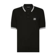 N0000 Zwarte Polo Dolce & Gabbana , Black , Heren