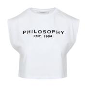 Lorenzo Serafini Bedrukt Logo T-shirt Philosophy di Lorenzo Serafini ,...