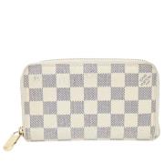 Pre-owned Coated canvas wallets Louis Vuitton Vintage , Gray , Dames