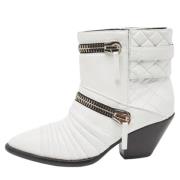 Pre-owned Leather boots Giuseppe Zanotti Pre-owned , White , Dames