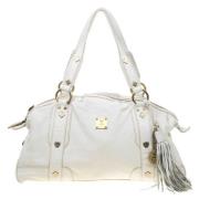 Pre-owned Leather shoulder-bags MCM Pre-owned , White , Dames