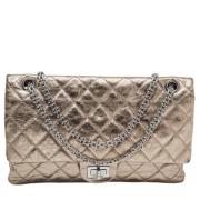 Pre-owned Leather chanel-bags Chanel Vintage , Gray , Dames