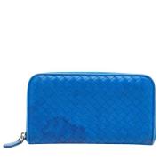 Pre-owned Leather wallets Bottega Veneta Vintage , Blue , Dames