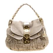 Pre-owned Canvas handbags Miu Miu Pre-owned , Beige , Dames