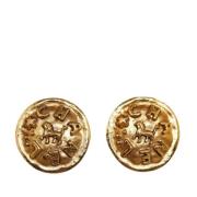 Pre-owned Yellow Gold earrings Chanel Vintage , Yellow , Dames