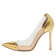 Pre-owned Leather heels Gianvito Rossi Pre-owned , Yellow , Dames