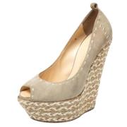 Pre-owned Suede heels Giuseppe Zanotti Pre-owned , Beige , Dames